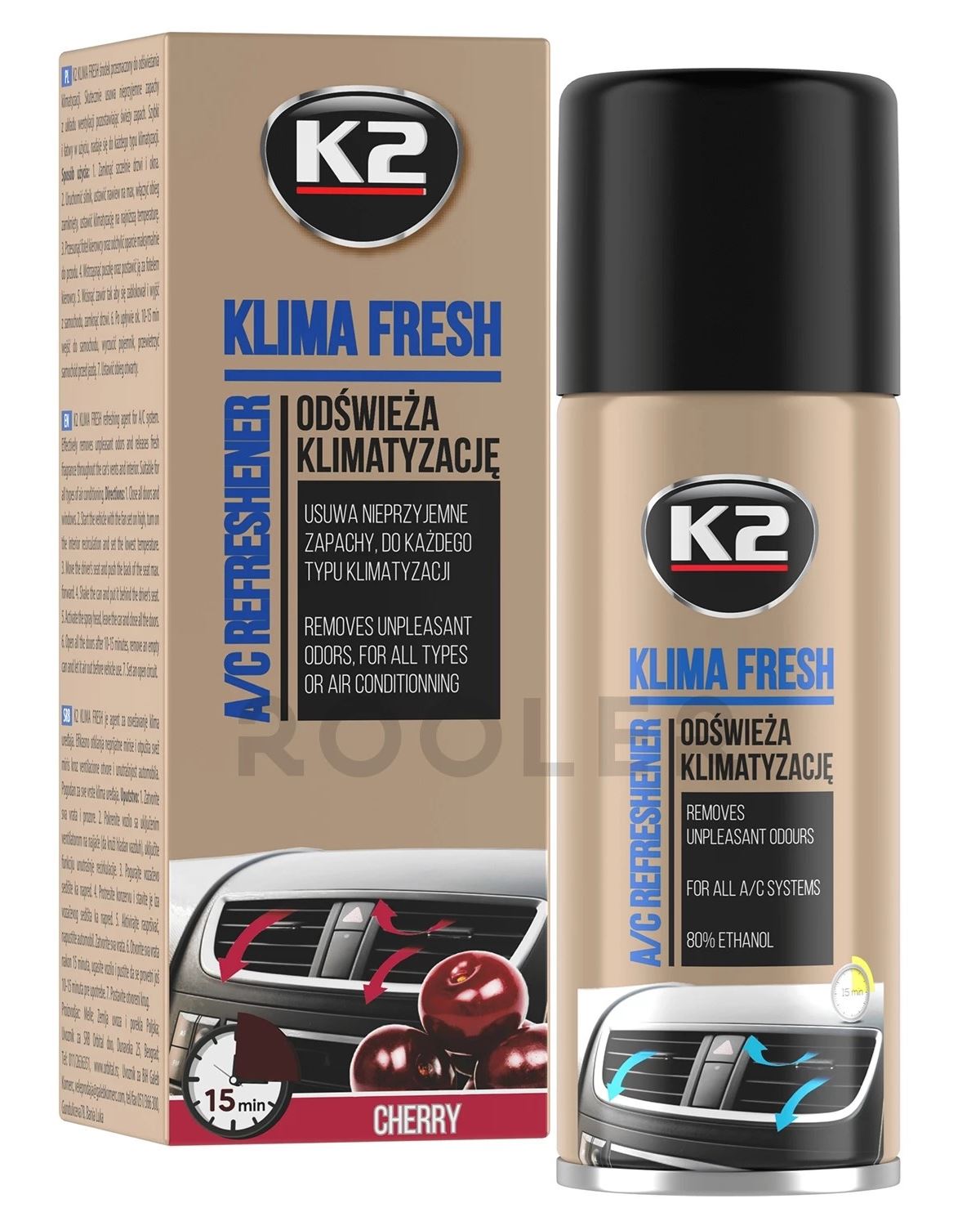Очисник кондиціонера антибактеріальний K2 Klima Fresh 150 мл аерозоль