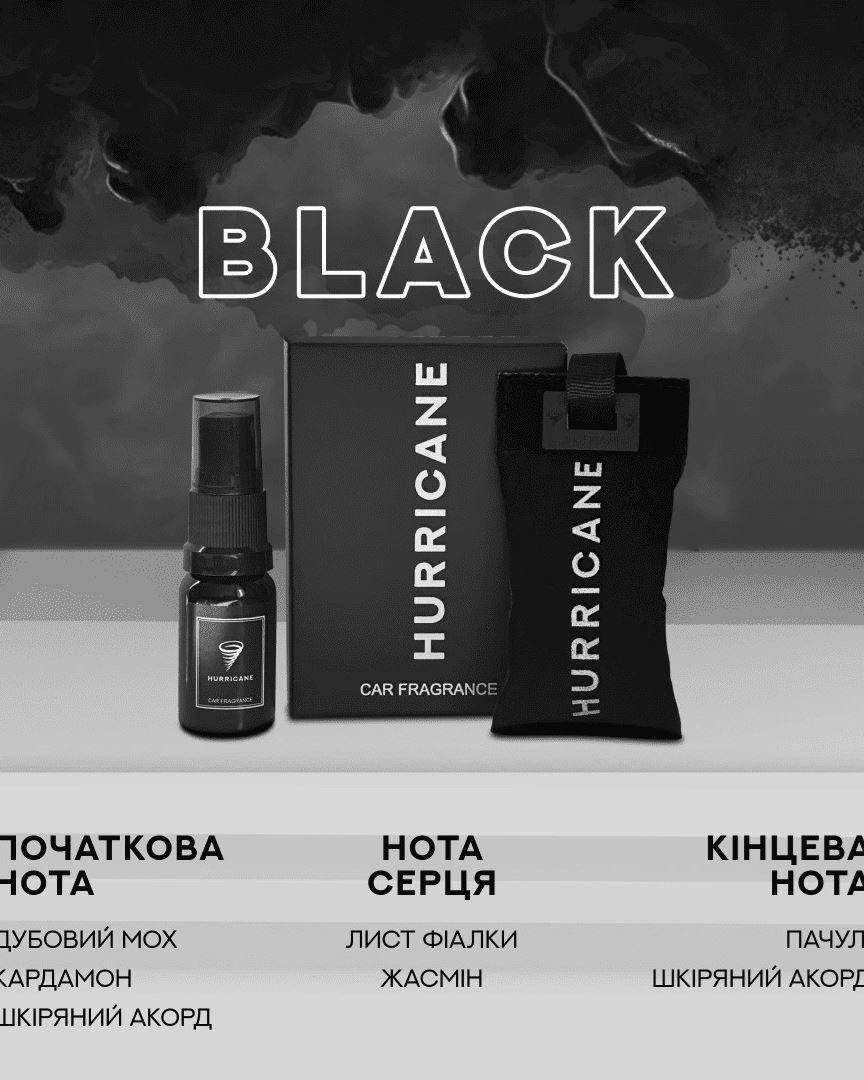 ароматизатор HURRICANE BLACK (STANDART)