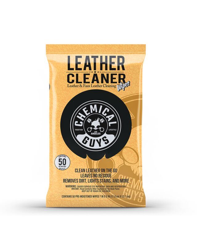 СЕРВЕТКИ LEATHER CLEANER CAR CLEANING WIPES FOR LEATHER, VINYL, AND FAUX LEATHER (50 WIPES)