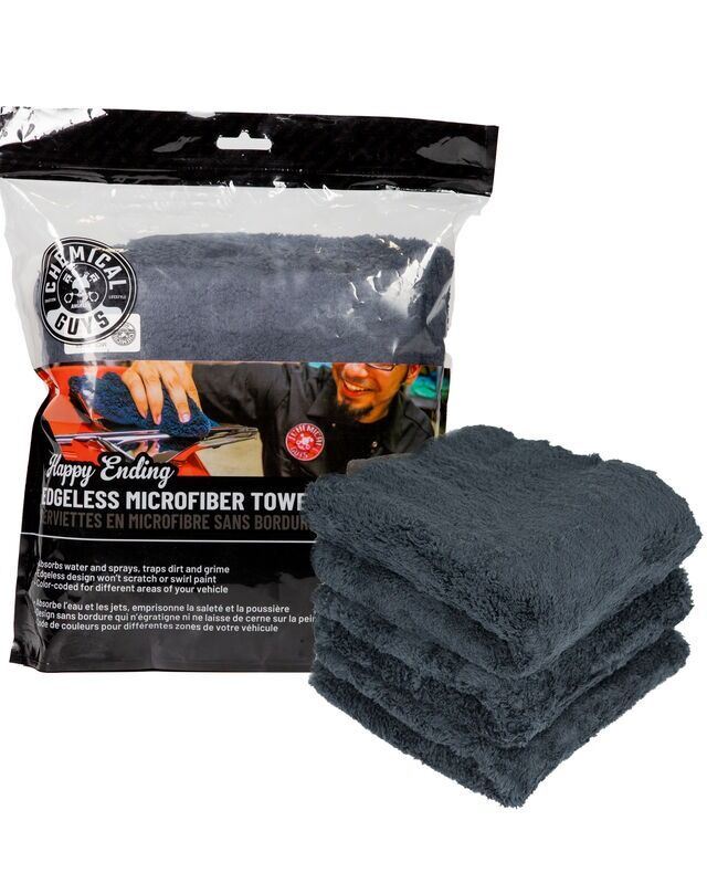 РУШНИК HAPPY ENDING EDGELESS MICROFIBER TOWELS, BLACK 3 шт