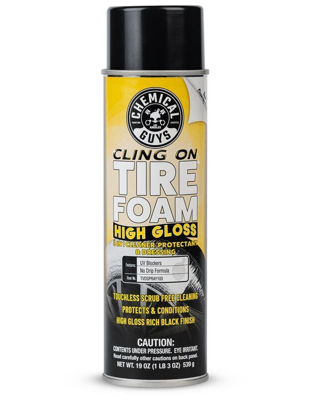 ОЧИЩУЮЧА ПІНА ДЛЯ ШИН 3 В 1 CLING ON TIRE FOAM HIGH GLOSS 3 IN 1 CLEANER, PROTECTANT, & DRESSING