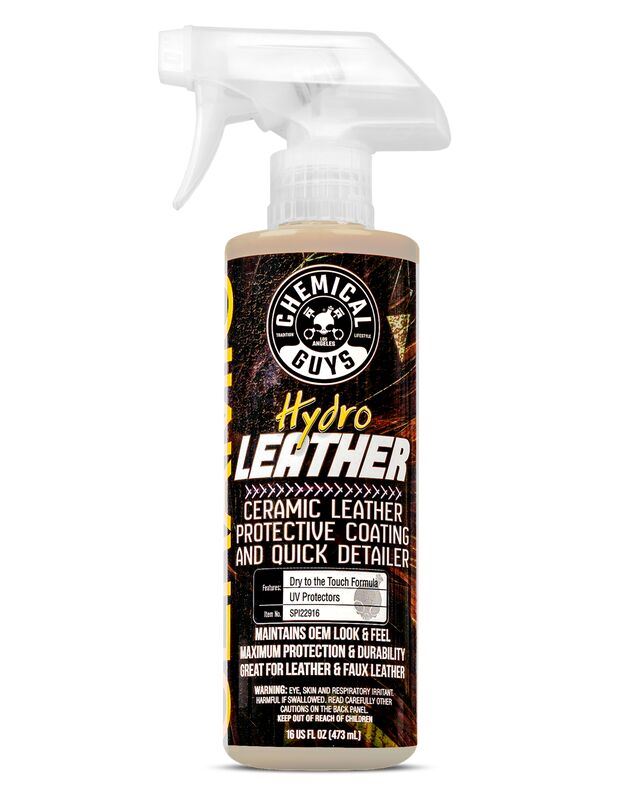 КЕРАМІЧНИЙ ЗАХИСТ І КВІК ДЕТЕЙЛЕР ДЛЯ ШКІРИ HYDROLEATHER CERAMIC LEATHER PROTECTIVE COATING AND QUICK DETAILER - 473мл