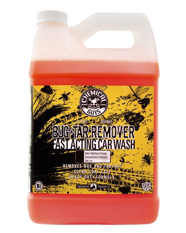 АВТОШАМПУНЬ ШВИДКОДІЮЧИЙ, ЩО ОЧИЩУЄ СМОЛИ ТА СЛІДИ ВІД КОМАХ BUG PLUS TAR REMOVER HEAVY DUTY CAR WASH SHAMPOO - 3785мл