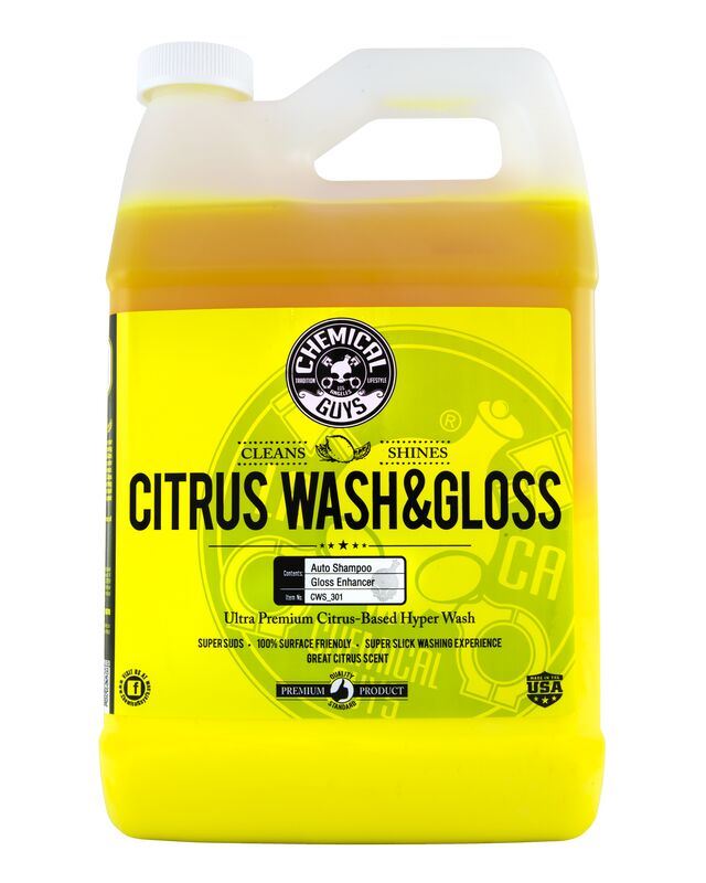 АВТОШАМПУНЬ CITRUS WASH AND GLOSS CONCENTRATED ULTRA PREMIUM HYPER WASH AND GLOSS - 1893мл