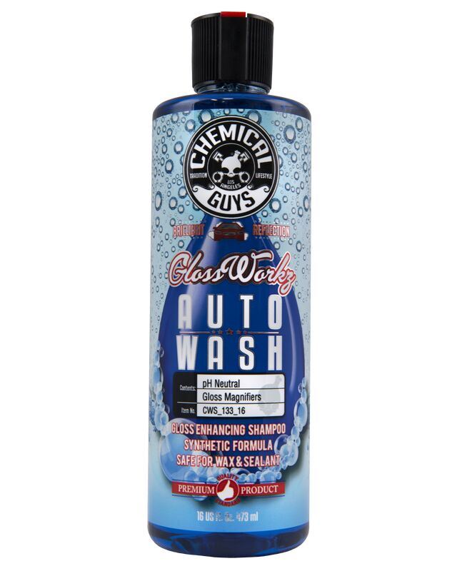 АВТОШАМПУНЬ З ПІДСИЛЮВАЧЕМ БЛИСКУ ТА НЕЙТРАЛЬНИМ pH GLOSSWORKZ INTENSE GLOSS BOOSTER AND PAINTWORK CLEANSER - 473мл