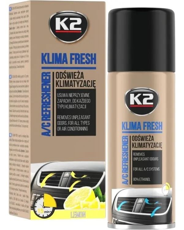Очисник кондиціонера антибактеріальний K2 Klima Fresh 150 мл аерозоль